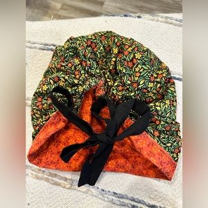 Floral scrub cap